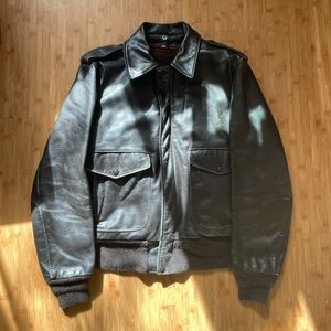 Vintage Schott A-2 Leather Bomber jacket with liner